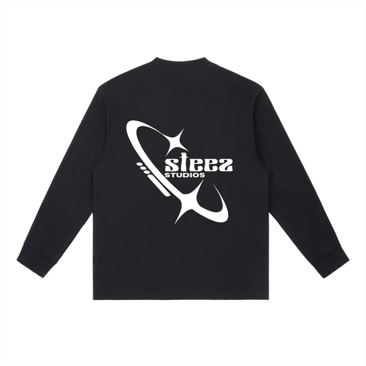 "COSMIC STEEZ" WHITE LONGSLEEVE
